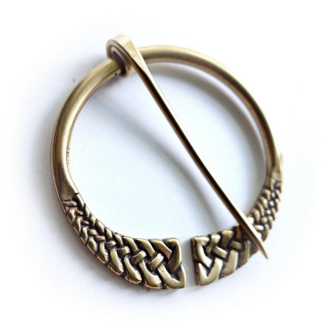 Medium Celtic Penannular Shawl Pin (Bronze)