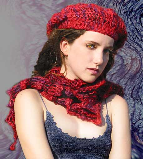 Falling Layers Scarf - Hand Knitted