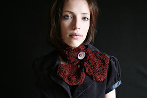 Knitted Lace Cravat - Hand Knitted