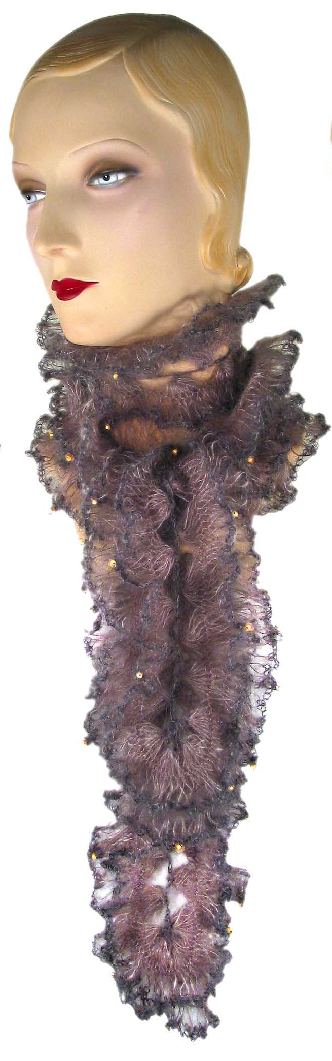 Nudibranch Ruff Scarf - Hand Crocheted